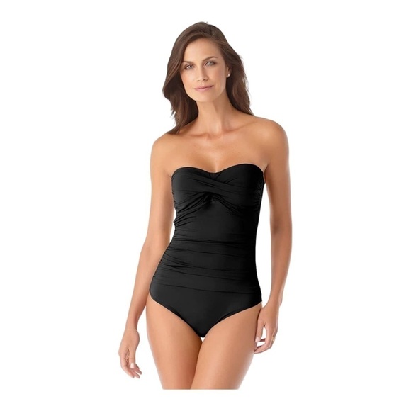 Anne Cole Other - Anne Cole Twist-Front Ruched One-Piece Swimsuit NWT